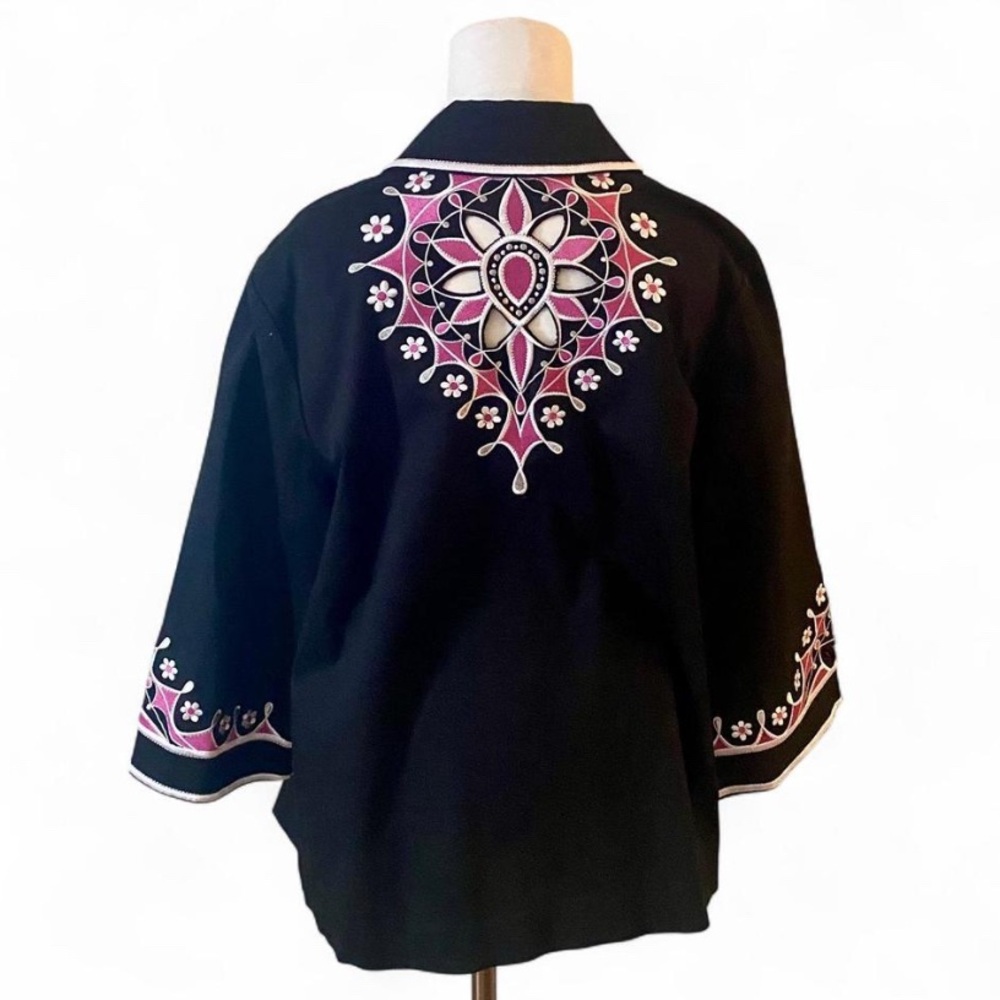 Bob Mackie Wearable Art Embroidered Blazer, Size L - Picture 4 of 9